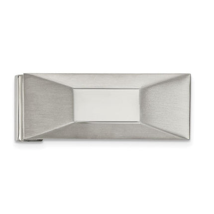 Stainless Steel Polished and Brushed Money Clip ,