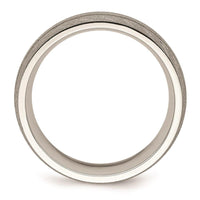 Stainless Steel Polished and Satin 8mm Band ,