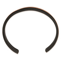 Stainless Steel Polished and Textured Black/Brown IP-plated 10mm Bangle ,
