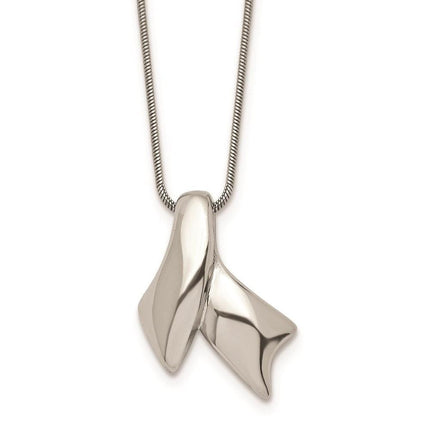 Stainless Steel Polished Awareness Pendant Necklace ,