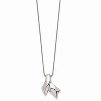 Stainless Steel Polished Awareness Pendant Necklace ,