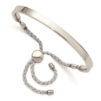Stainless Steel Polished Bar Adjustable Bracelet ,
