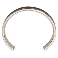 Stainless Steel Polished Black Carbon Fiber Inlay/Black IP-plated Bangle ,