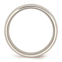 Stainless Steel Polished Black Ceramic Inlay 9.00mm Band ,