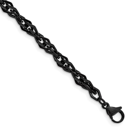 Stainless Steel Polished Black IP-plated Bracelet ,