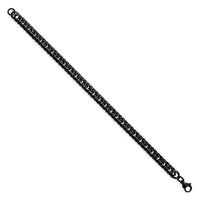 Stainless Steel Polished Black IP-plated Curb Chain Bracelet ,