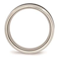 Stainless Steel Polished Black/Green Carbon Fiber Inlay Ring ,