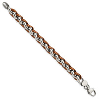Stainless Steel Polished Brown IP-plated 8.25in Bracelet ,