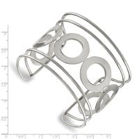 Stainless Steel Polished Circle Design 50.00mm Cuff Bangle ,
