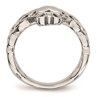 Stainless Steel Polished Claddagh Ring ,