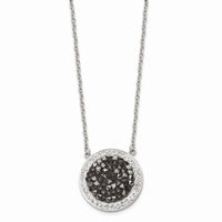 Stainless Steel Polished Crystal 2mm Necklace ,