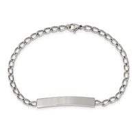 Stainless Steel Polished Curb Chain 8.5in ID Bracelet ,