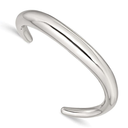 Stainless Steel Polished Curved Bangle ,