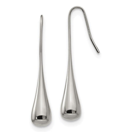 Stainless Steel Polished Dangle Earrings ,