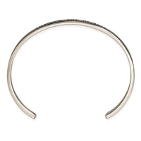 Stainless Steel Polished Enamel/Crystal IN THE MOMENT 3mm Cuff Bangle ,