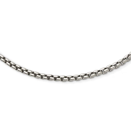 Stainless Steel Polished Fancy Link 3.80mm Chain Necklace ,