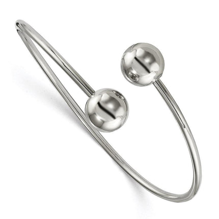 Stainless Steel Polished Flexible Bangle ,