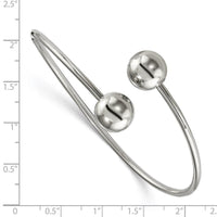 Stainless Steel Polished Flexible Bangle ,