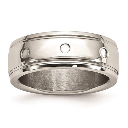 Stainless Steel Polished Grooved Ring ,