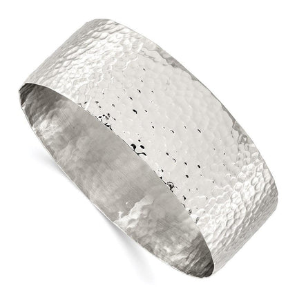 Stainless Steel Polished Hammered Bangle ,