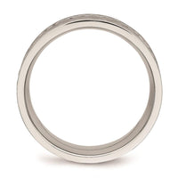 Stainless Steel Polished Hammered Comfort Back Ring ,