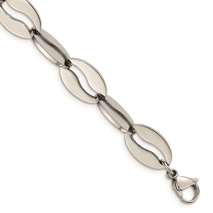 Stainless Steel Polished Heart Bracelet ,