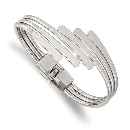 Stainless Steel Polished Hinged Bangle ,