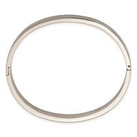 Stainless Steel Polished If Not Now When 6mm Hinged Bangle ,