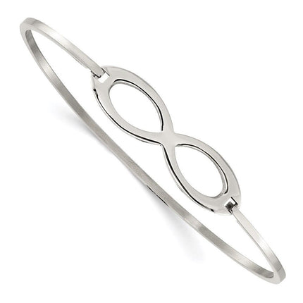 Stainless Steel Polished Infinity Symbol Bangle ,