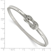 Stainless Steel Polished Knot Hinged Bangle ,