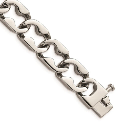 Stainless Steel Polished Large Link Bracelet ,