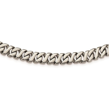 Stainless Steel Polished Link 24in Necklace ,