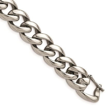 Stainless Steel Polished Link 8.25in Bracelet ,