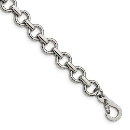 Stainless Steel Polished Links 8.25in Bracelet ,