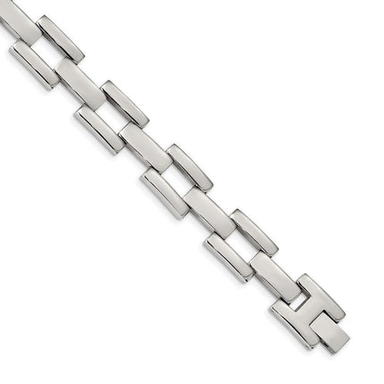 Stainless Steel Polished Open Link 8.5 inch Bracelet ,