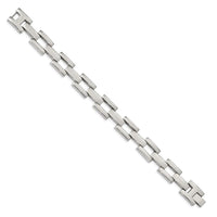 Stainless Steel Polished Open Link 8.5 inch Bracelet ,