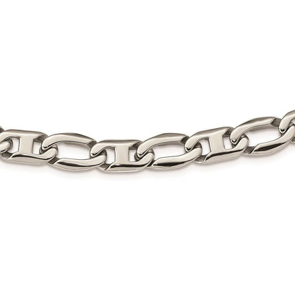 Stainless Steel Polished Open Links Necklace ,