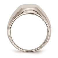 Stainless Steel Polished Oval Signet Ring ,