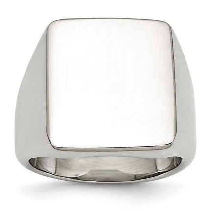 Stainless Steel Polished Rectangular Ring ,