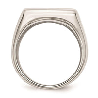 Stainless Steel Polished Rectangular Ring ,