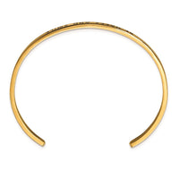 Stainless Steel Polished Rose IP Enamel/Crystal BE HAPPY 3mm Cuff Bangle ,