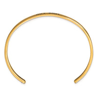 Stainless Steel Polished Rose IP Enamel/Crystal LOVE YOU 3mm Cuff Bangle ,