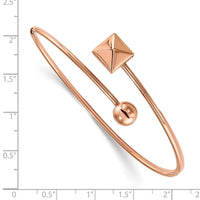 Stainless Steel Polished Rose IP-plated Bangle ,