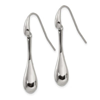 Stainless Steel Polished Shepherds Hook Earrings ,