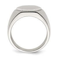 Stainless Steel Polished Signet Ring ,