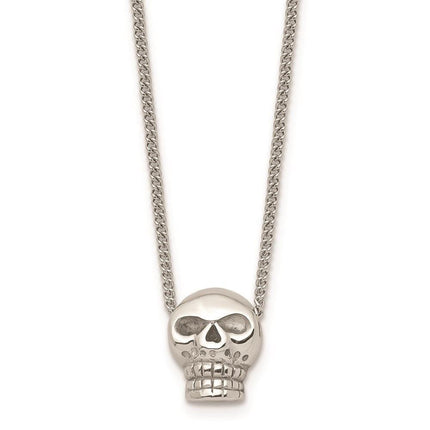 Stainless Steel Polished Skull Necklace ,