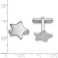Stainless Steel Polished Star Cufflinks ,