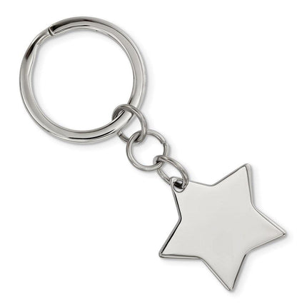 Stainless Steel Polished Star Key Chain ,