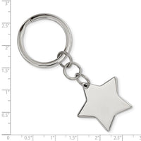 Stainless Steel Polished Star Key Chain ,