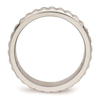 Stainless Steel Polished Studded Ring ,
